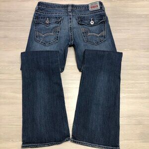 Big Star Jeans Sweet Low Boot Blue Womens Size 30x31